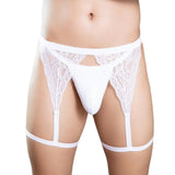 Whisper Lace Garter G-String Modern Undies White 27-29in (69-74cm) 