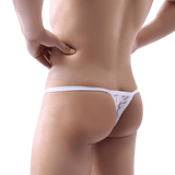 No Secrets Lace Thong Modern Undies White 26-30in (66-76cm) 