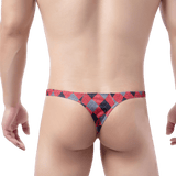 4 Pack Plaid Thong Modern Undies Red 26-29in (66-73cm) 4pcs