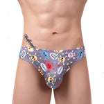 4 Pack Skull and Bones Briefs Modern Undies Gray 26-29in (66-75cm) 