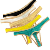 4 Pack Frontless Woven Bahama Thong Modern Undies Mix 26-29in (67-74cm) 4pcs
