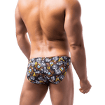 Champion Graphic Swim Briefs Modern Undies Brown 28-30in (70-77cm) 