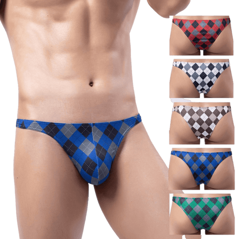 4 Pack Plaid V Bikini Modern Undies Mix 26-29in (66-73cm) 4pcs