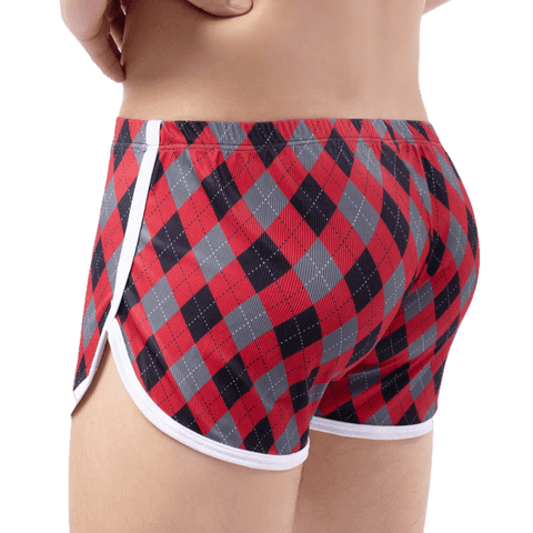 Plaid Shorts Modern Undies Red 26-29in (66-73cm) 