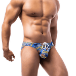 Champion Graphic Swim Briefs Modern Undies Blue 28-30in (70-77cm) 