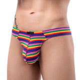 Lush Striped Thong Modern Undies Purple Rainbow 26-29in (66-75cm) 