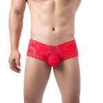 Cheeky Floral Lace Briefs Modern Undies red 27-30in (64-74cm) 