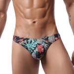 5 Pack Eclectic Graphic Thong Modern Undies Fruity Black 26-29in (66-73cm) 5pcs