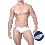 Blossom Swim Briefs Modern Undies White with Pad 28-30in (68-78cm) 