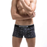 Pouched Designer Boxers Modern Undies Black Leaves 34-37in (88-94cm) 