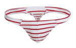 5 Pack Micro Striped Thong Modern Undies Red 34-36in (84-92cm) 