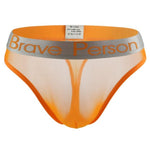 Brave Sheer Thong Modern Undies Orange 34-36in (86-92cm) 