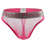 Brave Sheer Thong Modern Undies Pink 34-36in (86-92cm) 