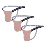 3 Pack Vogue G-String Modern Undies Tan 30-33in (76-83cm) 3PCS