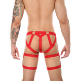 Jock Thong with Garters Modern Undies red 34-37in (86-94cm) 