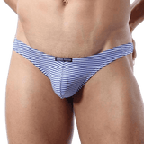 Striped Thong Modern Undies Blue 27-30in (69-76cm) 