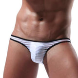 Sheer Striped Thong Modern Undies White 26-30in (66-78cm) 