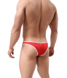Sheer Striped Bikini Briefs Modern Undies Red 26-30in (66-78cm) 